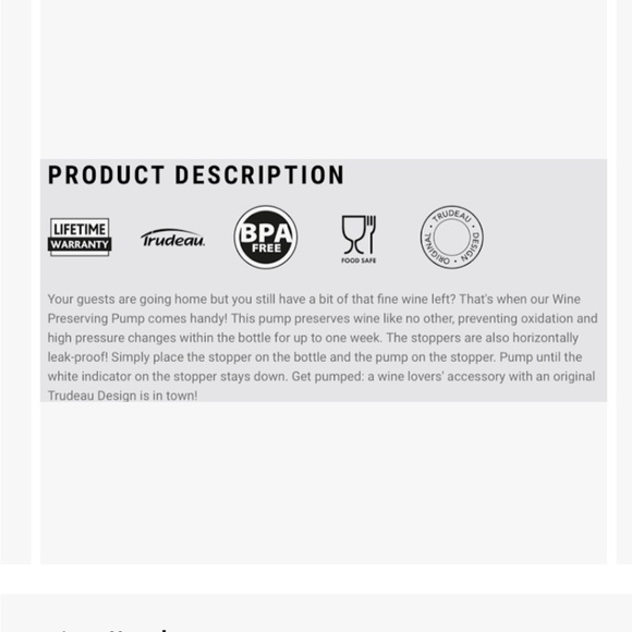 Trudeau Wine Pump and Two Stoppers - Picture 10 of 11